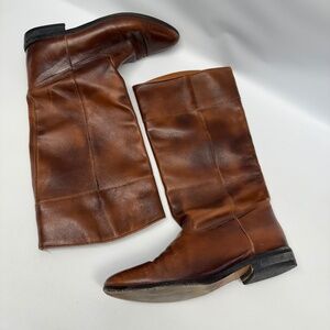 Vintage Leather Boots Brown Size 8.5 Made in USA (Frye/LL Bean Style) New Heels